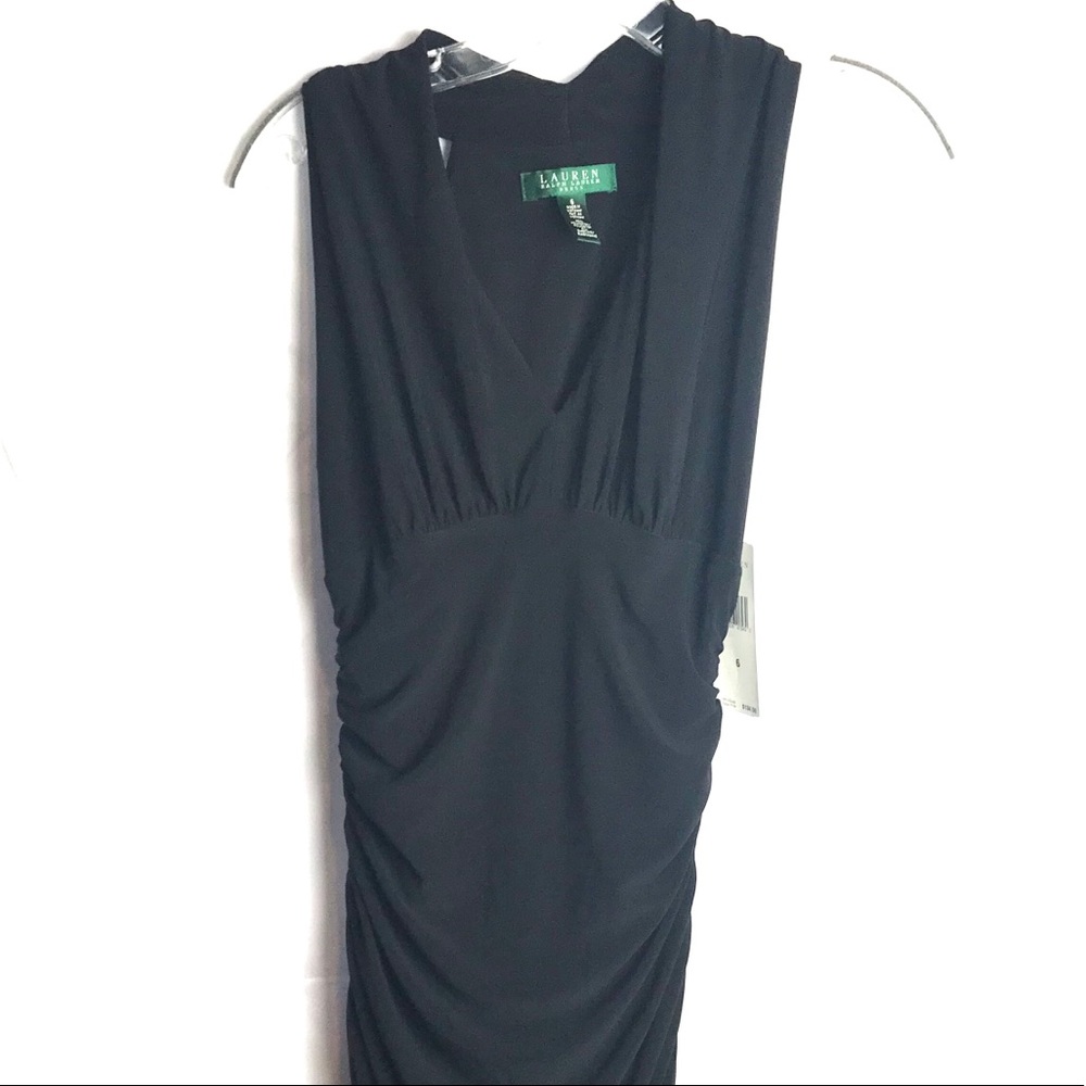 RALPH LAUREN Black long cocktail dress sleeveless